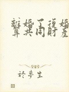 离婚了复婚房子算共同财产吗