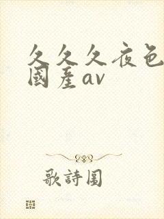 久久久夜色精品国产av