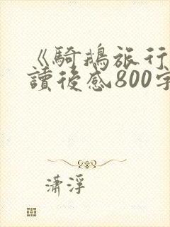 《骑鹅旅行记》读后感800字