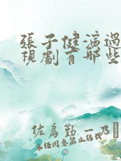 张子健演过的电视剧有哪些