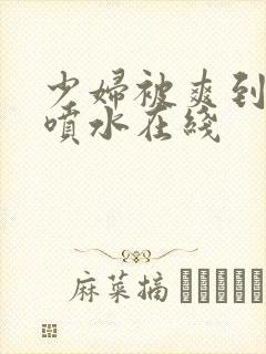 少妇被爽到高潮喷水在线