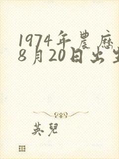 1974年农历8月20日出生男命八字