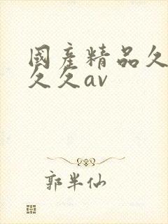 国产精品久久久久久av