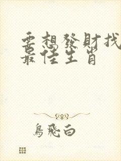 要想发财找三六最佳生肖