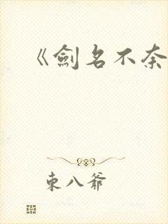 《剑名不奈何》