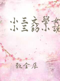 小三文学女主是小三的小说