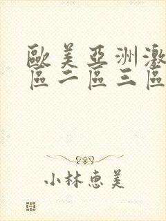 欧美亚洲激情一区二区三区