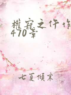 权宠之仵作医妃470章