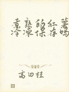 煮熟的红薯可以冷冻保存吗