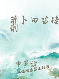 萝卜田苗后除草剂