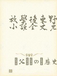 放学后东野圭吾小说全文免费阅读