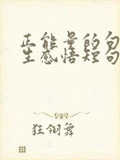 正能量的句子人生感悟短句