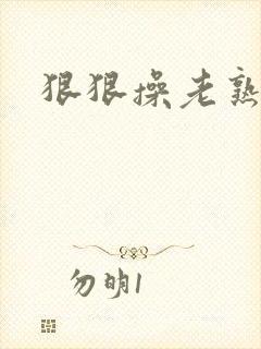 狠狠操老熟女