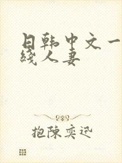 日韩中文一区在线人妻