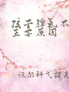 孩子脾气不好的主要原因