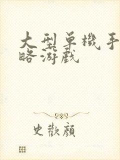 大型单机手机策略游戏