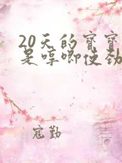 20天的宝宝老是哼唧使劲睡不踏实