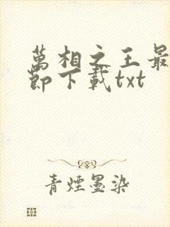 万相之王最新章节下载txt