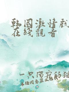 韩国激情戏合集在线观看