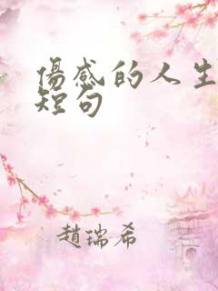 伤感的人生感悟短句