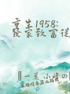 重生1958:发家致富从南锣鼓巷开始正版
