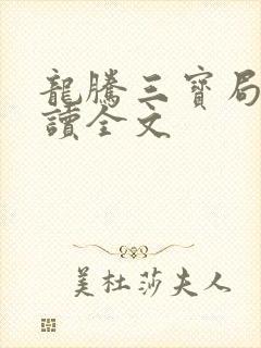 龙腾三宝局长阅读全文