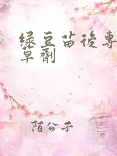 绿豆苗后专用除草剂