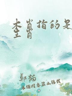 木肖指的是什么生肖