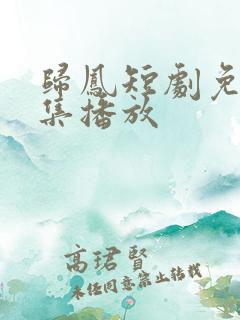 归凤短剧免费全集播放 归凤短剧免费全集播放