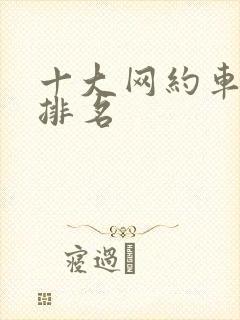 十大网约车平台排名