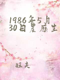 1986年5月30日农历生辰八字