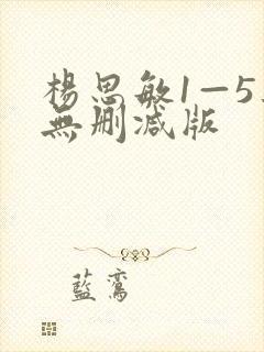 杨思敏1—5集无删减版