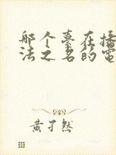 哪个台在播放以法之名的电视剧