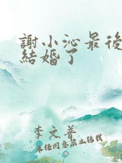 谢小沁最后和谁结婚了