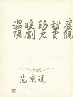 温暖的甜蜜的电视剧免费观看剧情