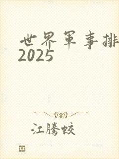 世界军事排行榜2025