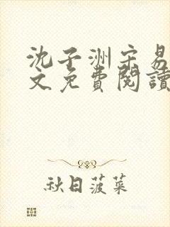 沈子洲宋易廷全文免费阅读