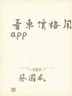 看车价格用什么app