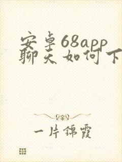 安卓68app聊天如何下载