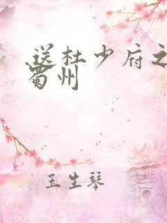 .送杜少府之任蜀州