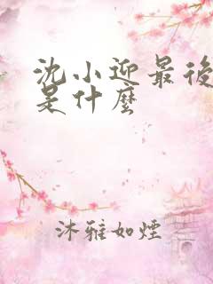 沈小迎最后结局是什么