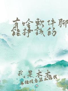 有啥软件聊天就能挣钱的