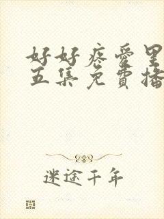 好好疼爱里面第五集免费播放