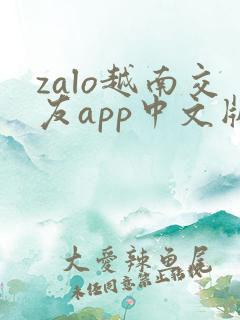 zalo越南交友app中文版下载