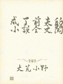 成了前夫的情人小说全文阅读免费