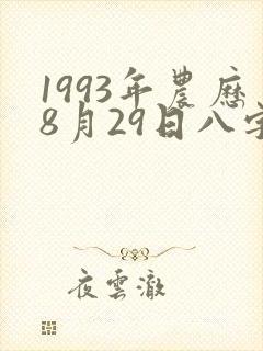1993年农历8月29日八字