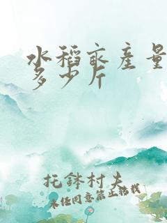 水稻亩产量一般多少斤