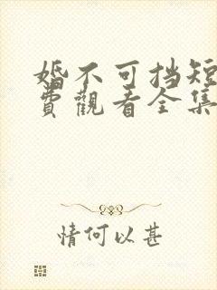 婚不可挡短剧免费观看全集