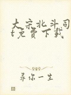 大宋北斗司txt免费下载