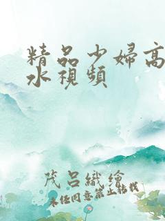 精品少妇高潮喷水视频